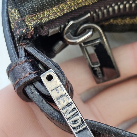 Fendi Zucca Monogram Canvas PM Pouch Bag - Picture 14 of 17